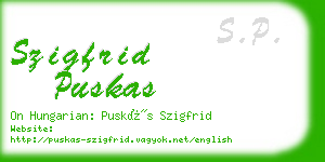 szigfrid puskas business card